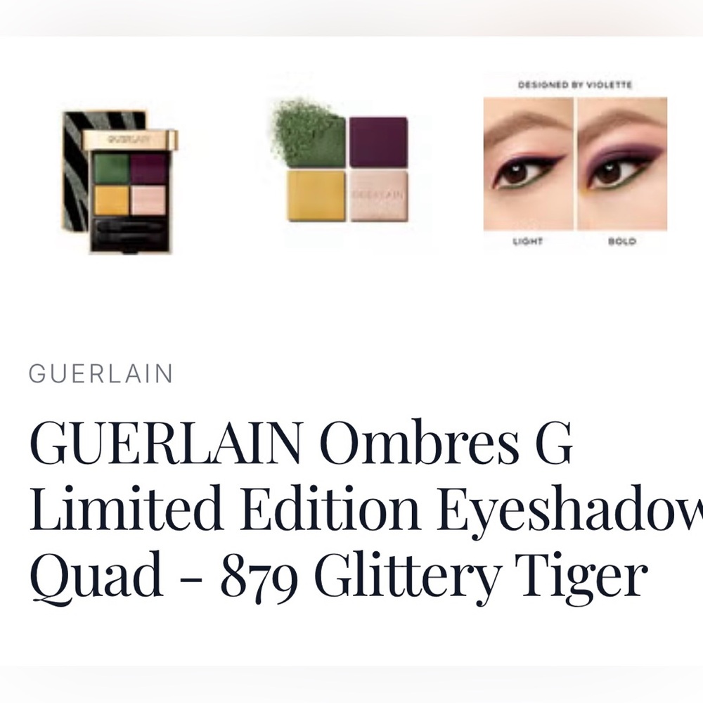 GUERLAIN Ombres G Limited Edition Eyeshadow Quad - 879 Glittery Tiger